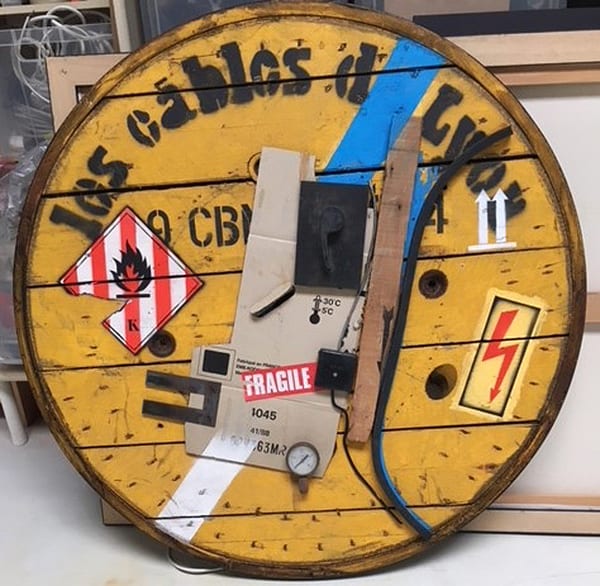 Peter Klasen, INFLAMMABLE - FRAGILE - 2 FLECHES, 1988