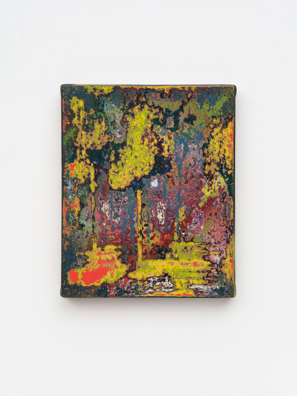 Dennis Miranda Zamorano Es como un bosque, 2025 Mixed media on canvas 36 x 30 cm (14 ⅛ x 11 ¾ in)