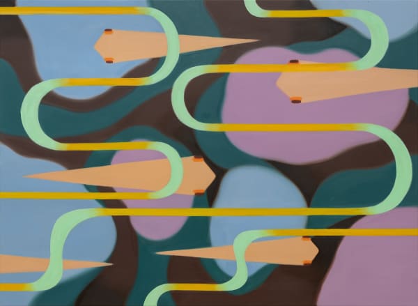 Yang Semine Yellow Green Ripple, 2022 Oil on Canvas 110 x 150 cm (43 1/4 x 59 in)