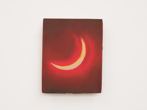 XIE Fan Celestial Signs, 2025 Oil on terracotta plate 12 × 8 cm (4 ¾ × 3 ¹⁄₈ in)