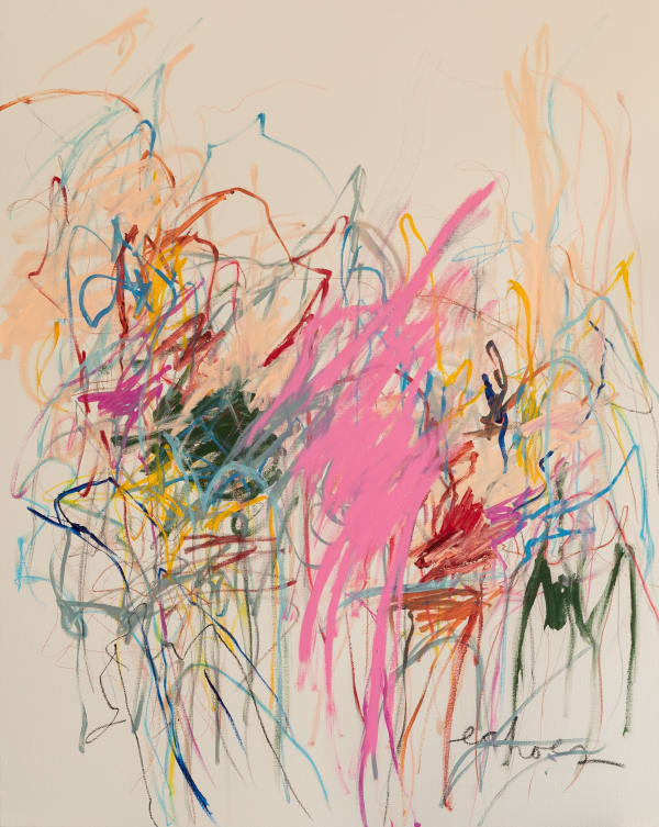 a'driane nieves Echoic Memory #1, 2023 Acrylic, graphite, oil stick, sanguine dry lead, house paint on Belgian linen 157.5 x 127 cm (62 x 50 in)