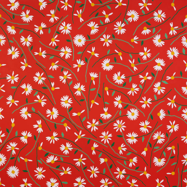 Dana Slijboom You Love Me, You Love Me Not in Red, 2022 Oil on canvas 121.9 x 121.9 cm (48 x 48 in)