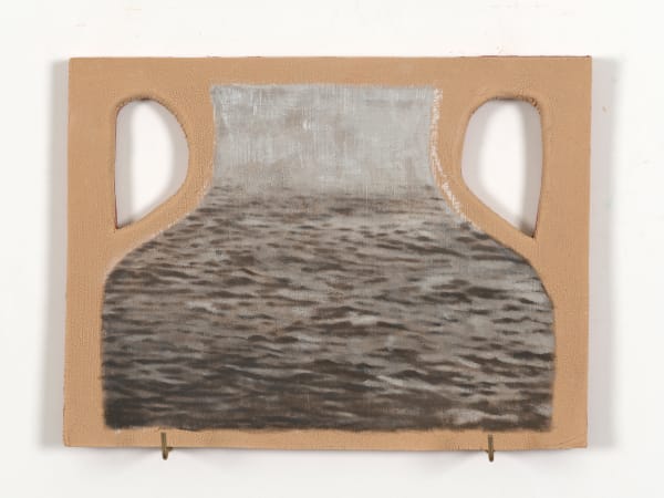 Xie Fan Screen · Sea, 2023 Oil on terracotta plate 30 x 40 cm (11 3/4 x 15 3/4 in)