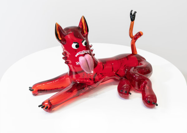 Oh de Laval Aries, 2022 Blown and hot sculpted glass 42 x 27 x 25 cm, 9 kg Unique