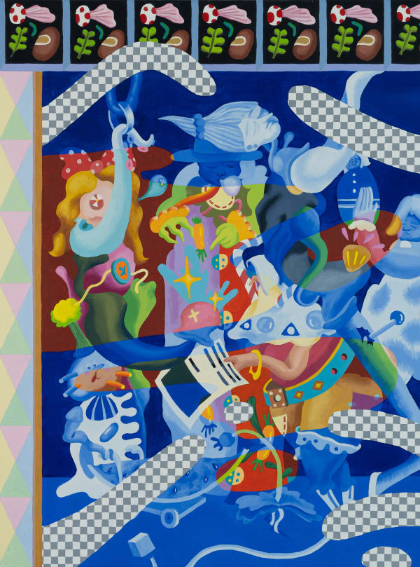 Ziping Wang Running into everlasting feast, 2023 Oil on canvas 80 x 60 cm (31 1/2 x 23 5/8 in)