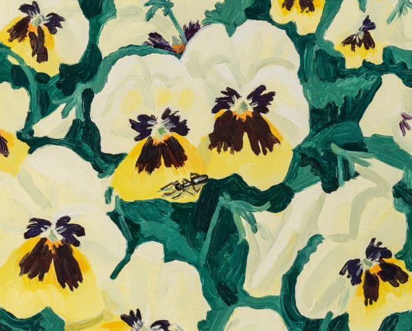 Claudia Keep May 30th, 5:53 PM, Yellow Pansies, 2024 Oil on Masonite panel 20.3 x 25.4 cm (8 x 10 in) 22.3 x 27.4 cm (8 ¹³⁄₁₆ x 10 ¹³⁄₁₆ in)