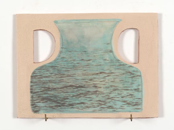 Xie Fan Screen · Sea, 2023 Oil on terracotta plate 30 x 40 cm (11 3/4 x 15 3/4 in)