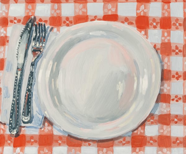 Claudia Keep April 12th, 8:04 PM, When the Moon Hits Your Eye, 2024 Oil on masonite panel 25.4 x 30.5 cm (10 x 12 in) 27.4 x 32.5 cm (10.8 x 12.8 in) framed