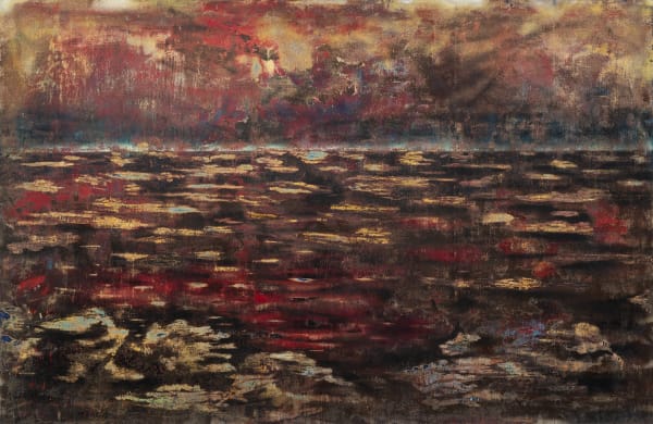 Dennis Miranda Zamorano El final de la luz, 2025 Mixed media on canvas 258 x 394 cm (101 ⅝ x 155 ⅛ in)