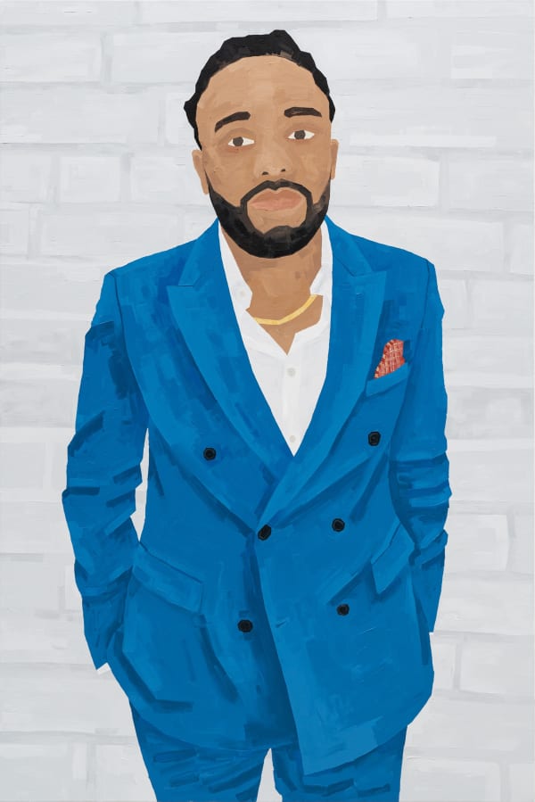 Soimadou Ibrahim De fur, 2022 Acrylic on canvas 180 x 120 cm (70 7/8 x 47 1/4 in)