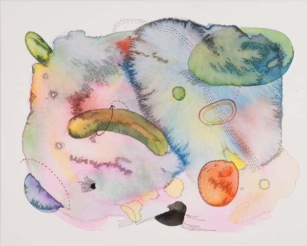 Ziping Wang Dream dispersion, 2025 Watercolor on canvas 41.8 x 51.8 cm ( 16 ½ x 20 ⅜ in) framed