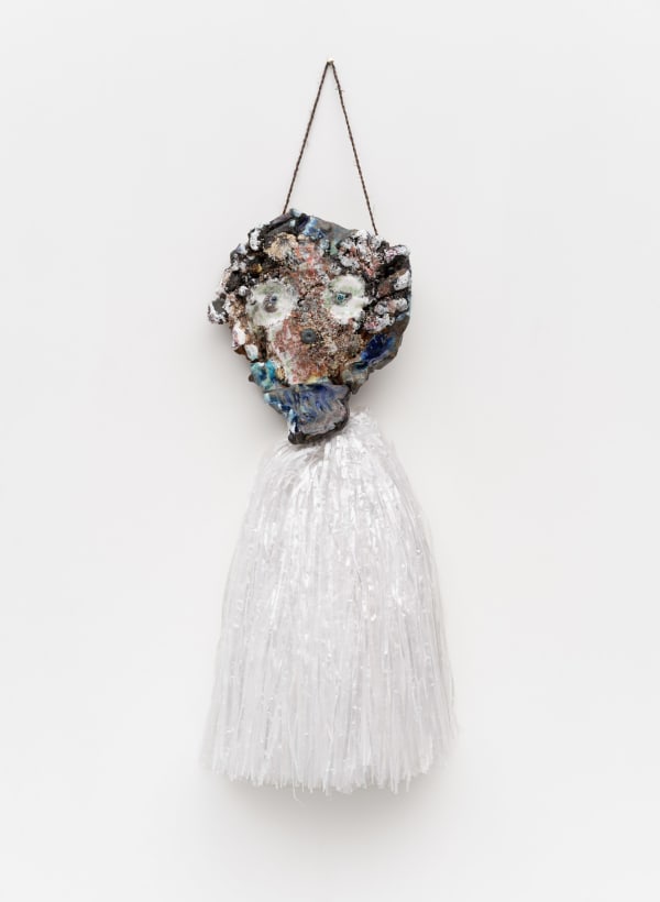 Sylvie Auvray Hawaii, 2024 Enamel, stoneware, white pompom 60 x 22 cm (23 ⅝ x 8 ⅝ in)