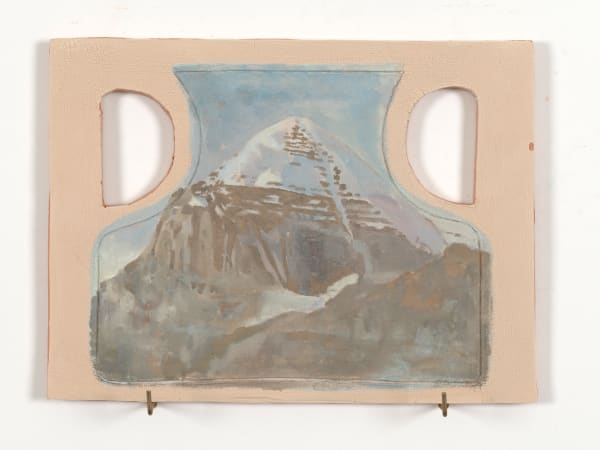 Xie Fan Screen · Mount Kailash, 2023 Oil on terracotta plate 30 x 40 cm (11 3/4 x 15 3/4 in)