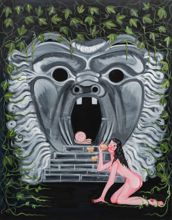 Oh de Laval Curiosity often leads to trouble, 2022 Acrylic on canvas 146 x 114 cm