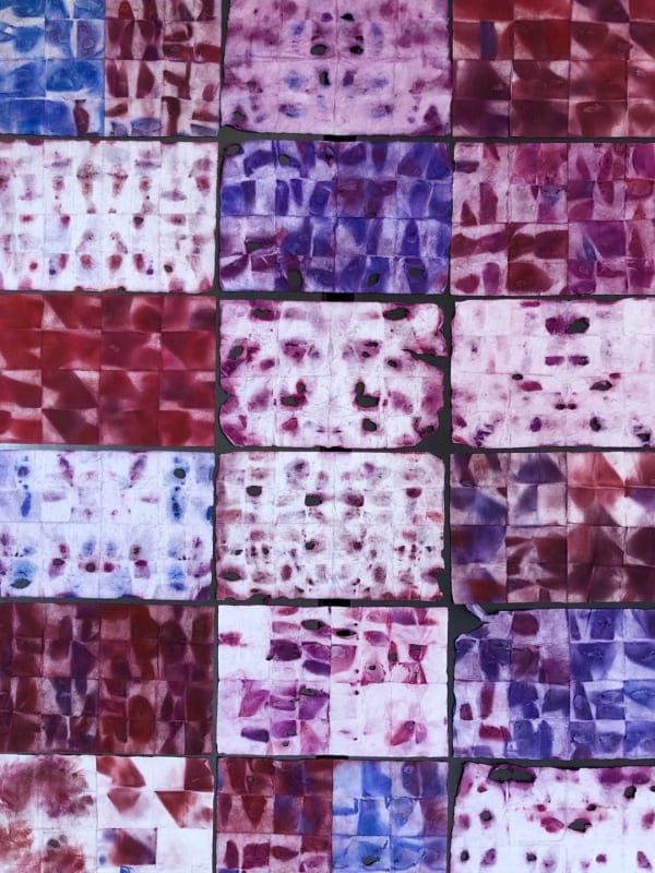 ZHANG Yunyao Untitled, 2020 Pigment on paper 23 x 35 cm each x 18 160 x 124 cm (framed)