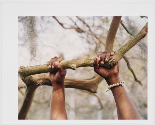 Thomas Block Humery Holding on in Liberty Park, 2023 Inkjet on canvas with artist frame 100 x 125 cm (39 3/8 x 49 1/4 in) 104.4 x 127.4 x 3.3 cm (framed) Unique