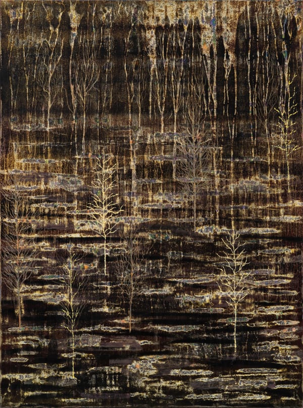 Dennis Miranda Zamorano Oro Negro, 2025 Mixed media on canvas 160 x 119 cm (63 x 46 ⅞ in)