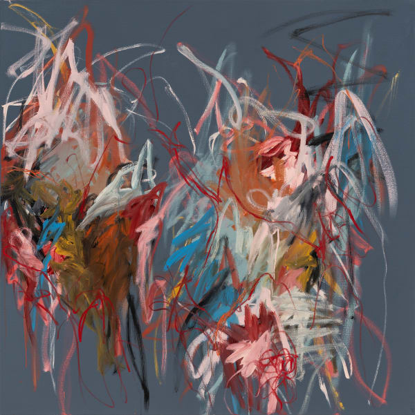 a'driane nieves I Hid Everything, Even From Myself, 2022 Acrylic and house paint on Belgian linen 152.4 x 152.4 cm (60 x 60 in)