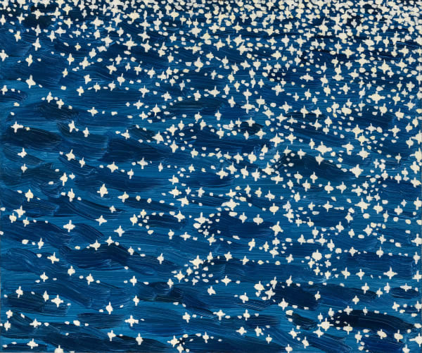 Claudia Keep July 30th 6:43 PM, Waves, 2023 Oil on masonite panel 25.4 x 30.5 cm (10 x 12 in) 27.4 x 32.5 cm (10.8 x 12.8 in) framed