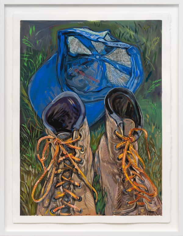 Rebecca Ness Buffalo Bills and Redwings, 2021 Gouache and colored pencil on paper 76.2 x 57.1 cm 30 x 22 1/2 in