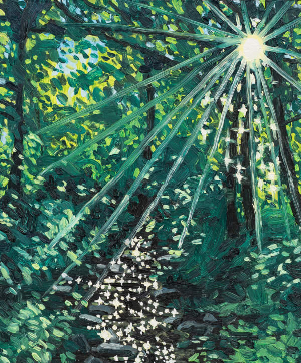 Claudia Keep June 3rd, 8:32 AM, Walking Along the Creek, 2024 Oil on Masonite panel 30.5 x 25.4 cm (12 x 10 in) 32.5 x 27.4 cm (12 ¾ x 10 ¾ in) framed