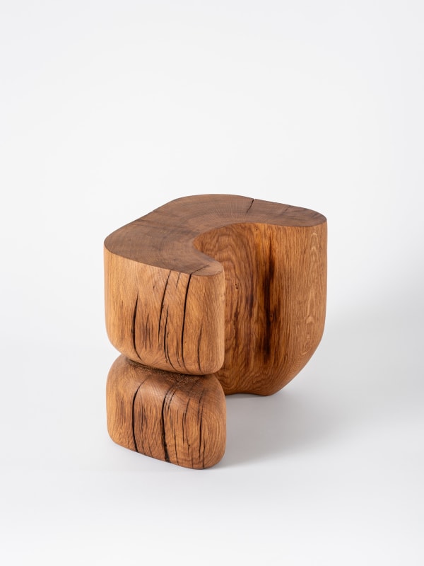 Patrick Kim-Gustafson Rumpnisse, 2024 French oak treated with linseed oil 30 x 32 x 26 cm (11 ⁵⁄₁₆ x 12 ⁵⁄₁₆ x 10 ⁵⁄₁₆ in) Weight: 11 kg