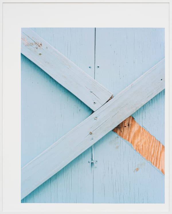 Thomas Block Humery Painted in Blue, 2023 Inkjet on canvas with artist frame 125 x 100 cm (49 1/4 x 39 3/8 in) 127.4 x 102.4 x 3.3 cm (framed) Unique