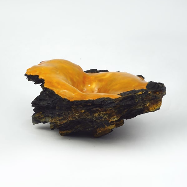 Teppei Miyake Mining, 2025 Coal seam, urethane resin, putty, urethane coating and UV-cut clear coating 23 x 9.5 x 18 cm (9 x 3 ¾ x 7 ⅛ in)