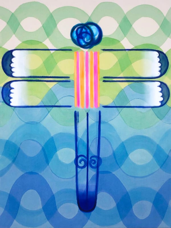 Yang Semine Diver, 2022 Acrylic on canvas 120 x 90 cm (47 1/4 x 35 3/8 in)