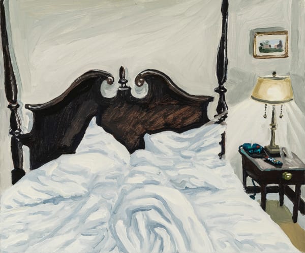 Claudia Keep June 25th, 8:06 AM, Midtown Hotel, 2024 Oil on masonite panel 25.4 x 30.5 cm (10 x 12 in) 27.4 x 32.5 cm (10.8 x 12.8 in) framed