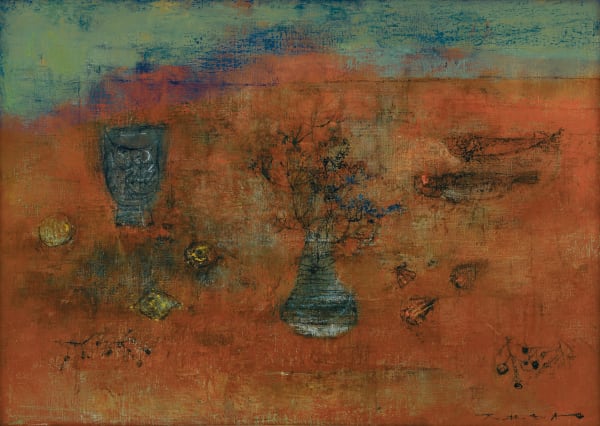 Zao Wou-Ki Nature Morte Aux Poissons, 1952 Oil on canvas 65 x 92 cm (25 ⅝ by 36 ¼ in)