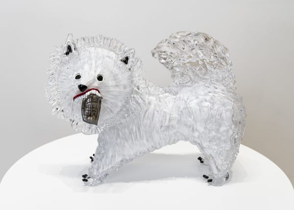 Oh de Laval Popcorn, 2022 Blown and hot sculpted glass 48 x 23 x 33 cm, 12 kg Unique