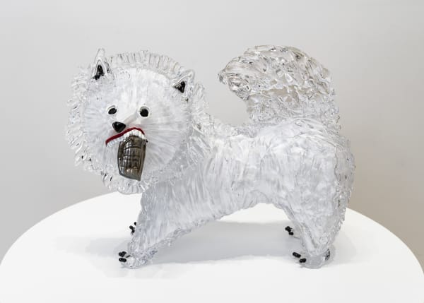 Oh de Laval Popcorn, 2022 Blown and hot sculpted glass 48 x 23 x 33 cm, 12 kg Unique