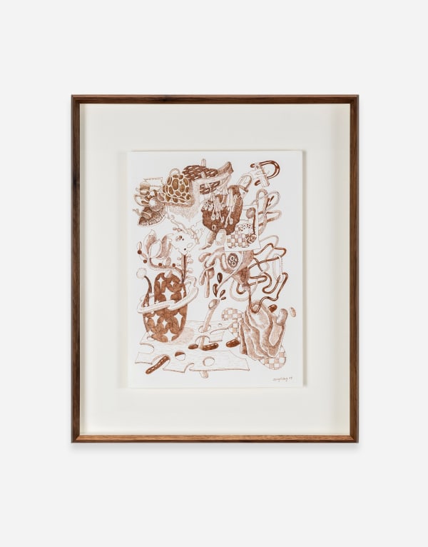 Ziping Wang Drawing 202303, 2023 Ink on paper 31 x 23 cm (12 1/4 x 9 in) Framed: 45 x 38 x 4.8 cm (17 3/4 x 15 x 1 7/8 in)