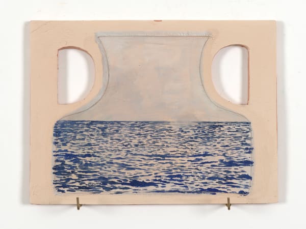 Xie Fan Screen · Sea, 2023 Oil on terracotta plate 30 x 40 cm (11 3/4 x 15 3/4 in)