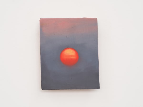 XIE Fan Celestial Signs, 2025 Oil on terracotta plate 12 × 8 cm (4 ¾ × 3 ¹⁄₈ in)
