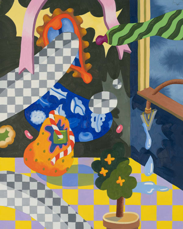 Ziping Wang Tutorials of becoming a tree, 2023 Oil on panel 30 x 24 cm (11 3/4 x 9 1/2 in)