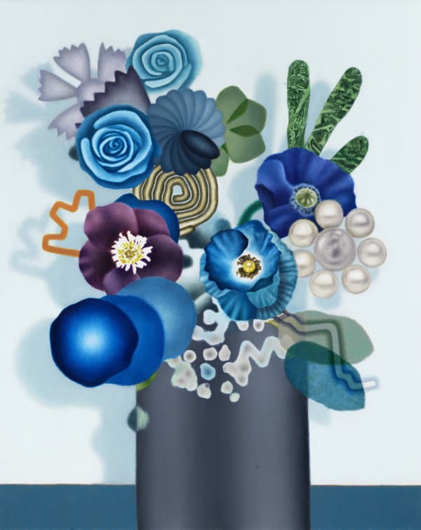 Amanda Baldwin, Coiled Cobalt Bouquet, 2020