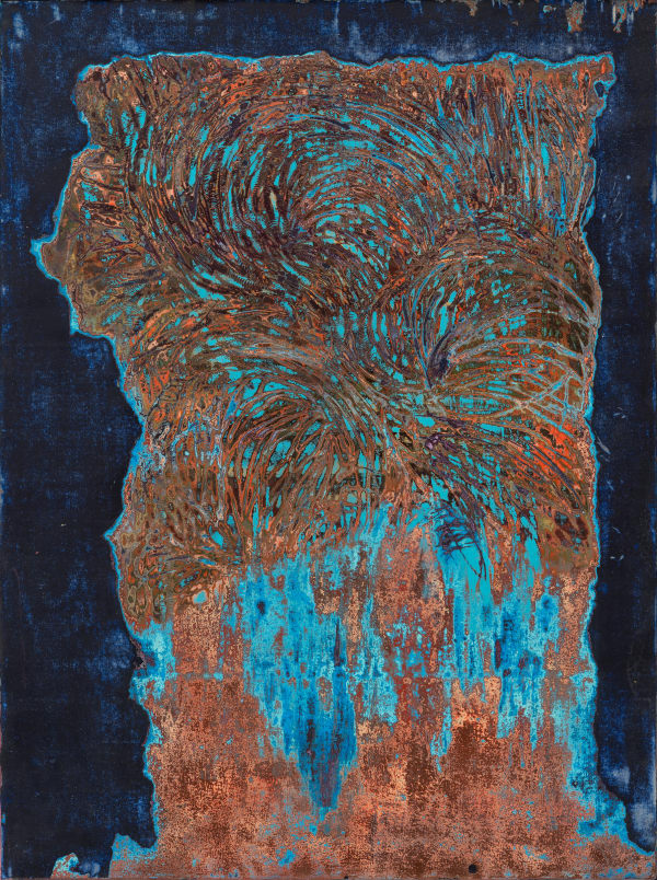 Dennis Miranda Zamorano Flores de acero, 2025 Mixed media on canvas 160 x 119 cm (63 x 46 ⅞ in)