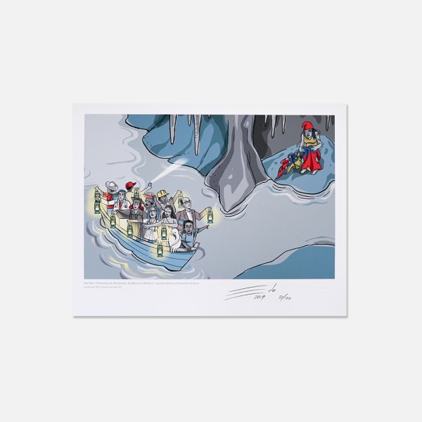 Historieta de Venezuela, 2018 EDO 100 ejemplares Obra gráfica / Art Print 45 x 83 cm