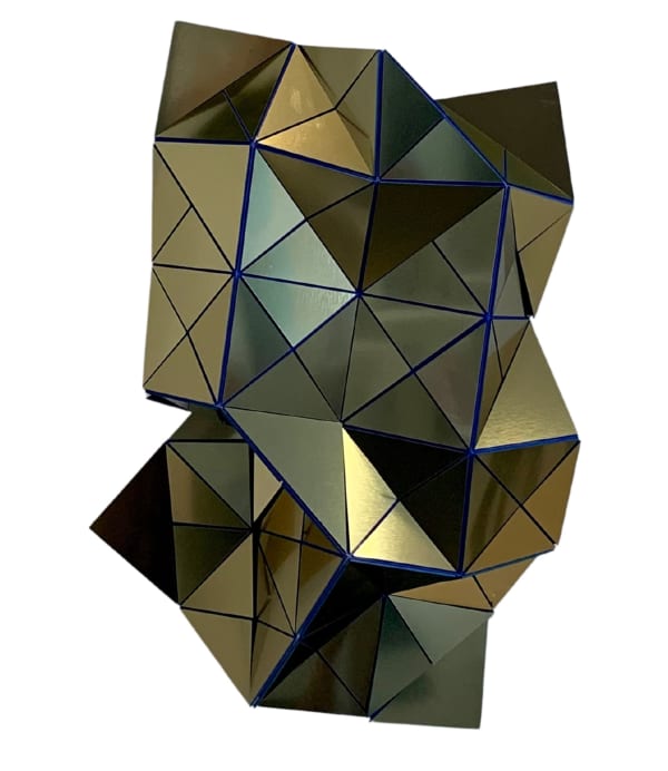Sandra Szkolnik, Modulos Plegados Dorado/Azul, 2023