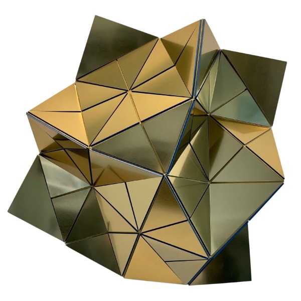 Sandra Szkolnik, Modulos Plegados Dorado/Azul, 2023