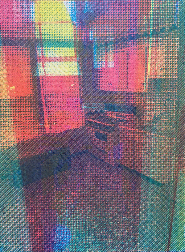 Nick D'Ornellas A Last Look - Pantry No. 11, 2024 stretched screenprint on burlap 12 x 9 in.