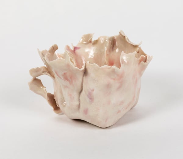 Monica Banks Pink, 2021 glazed english porcelain 3" x 4 3/4" x 4"