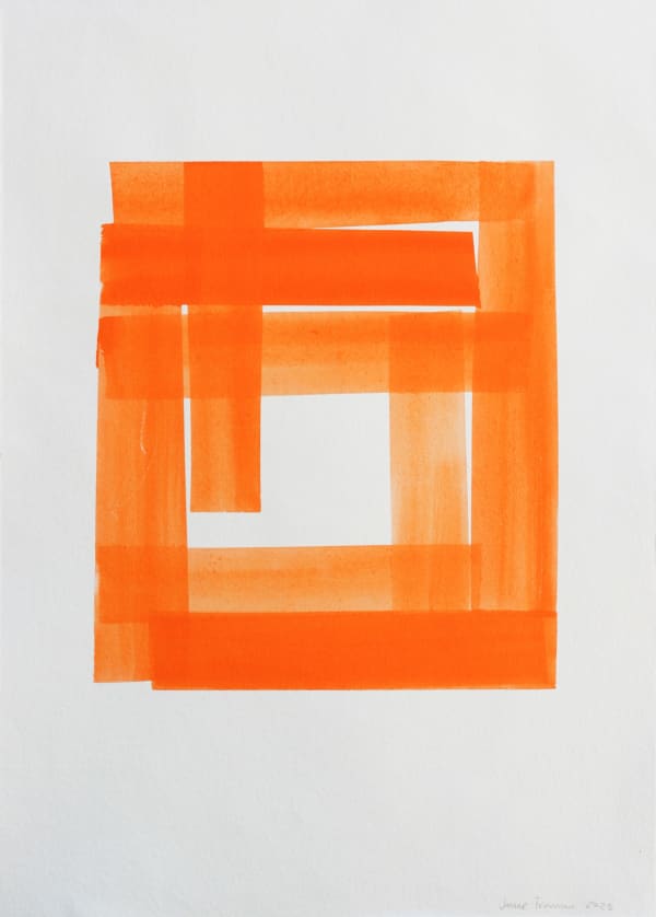 Joanne Freeman - Squares and Strokes (Orange_16), 2025