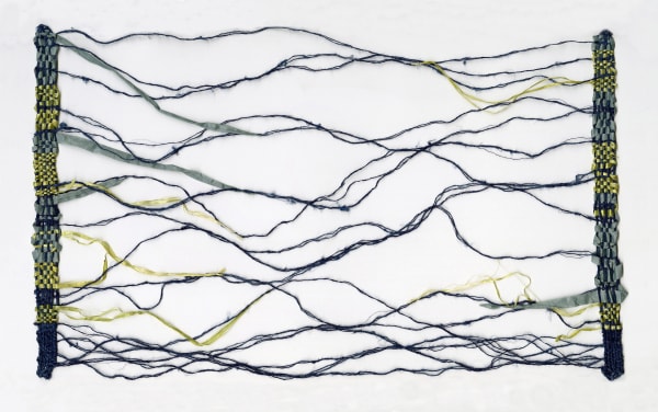 Margie Neuhaus Tendril, 2022 raw silk, linen paper, bamboo paper, and raw kuzu fiber 12 x 20 in.