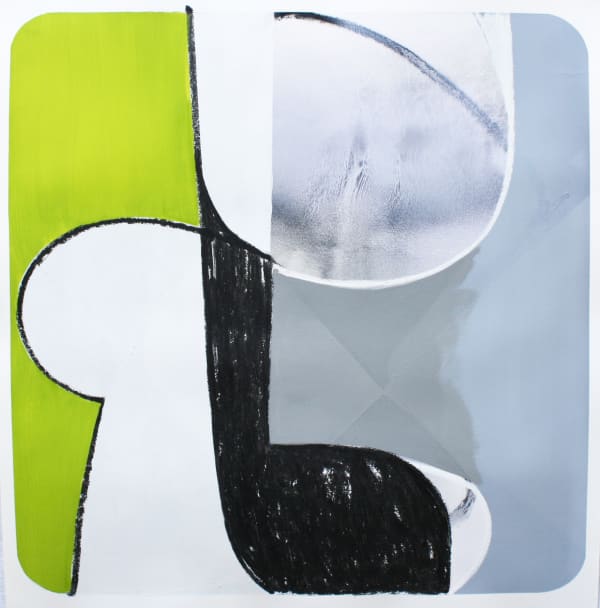 Marcelyn McNeil Sliced, Diced, Scattered, and Covered #3, 2017 oil on paper 32 x 32 in.