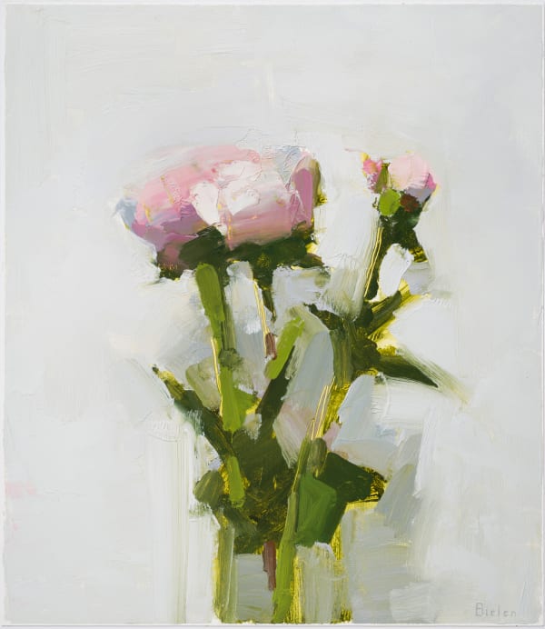 Stanley Bielen Behold, 2018 oil on paper mounted 14 x 12 in. framed size 21 x 19 in.