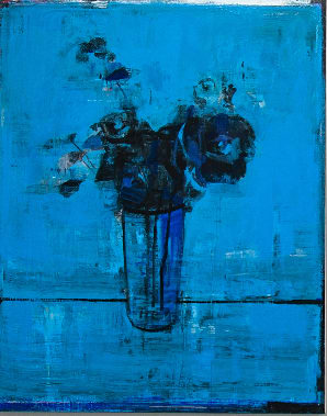 Daniel Brice PP-Blue, 2018 oil and acrylic on canvas over panel 60 x 48 in.