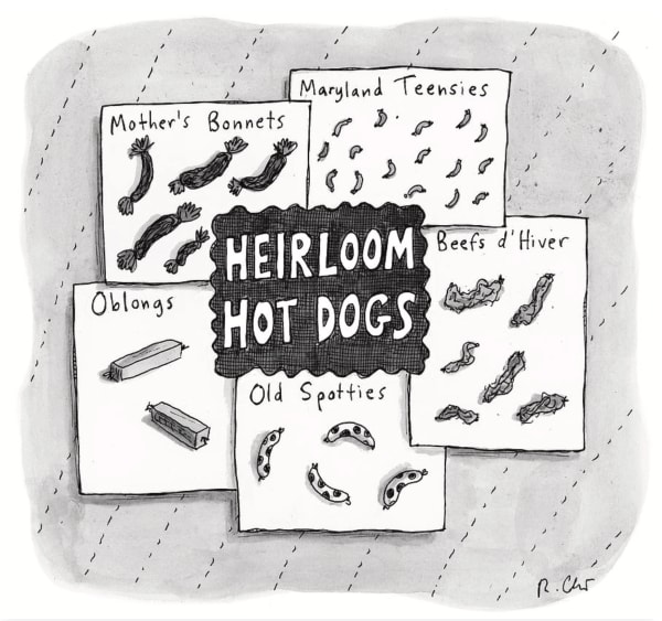 Roz Chast, Heirloom Hot Dogs, 2017, July 5